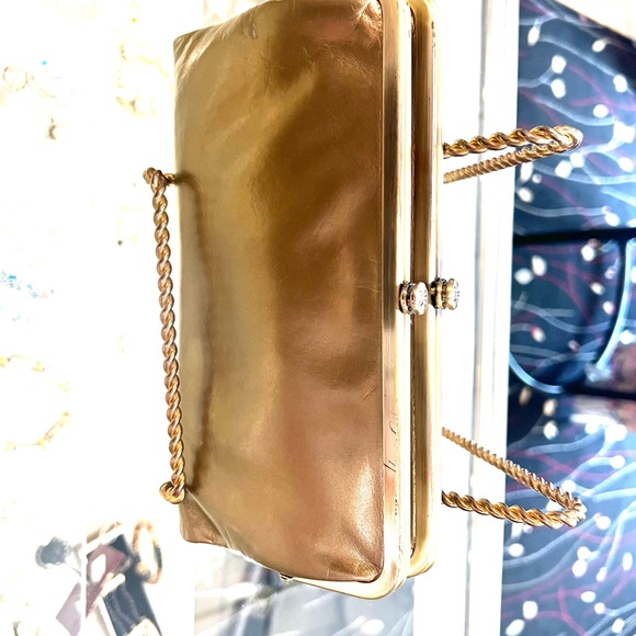 Hobo International Gold Leather Clutch Wallet - Picture 9 of 11